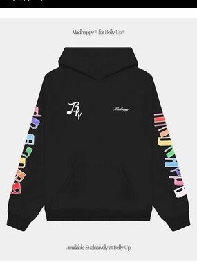 Madhappy x Belly Up Aspen Collab Limited Edition Black Hoodie Sweatshirt